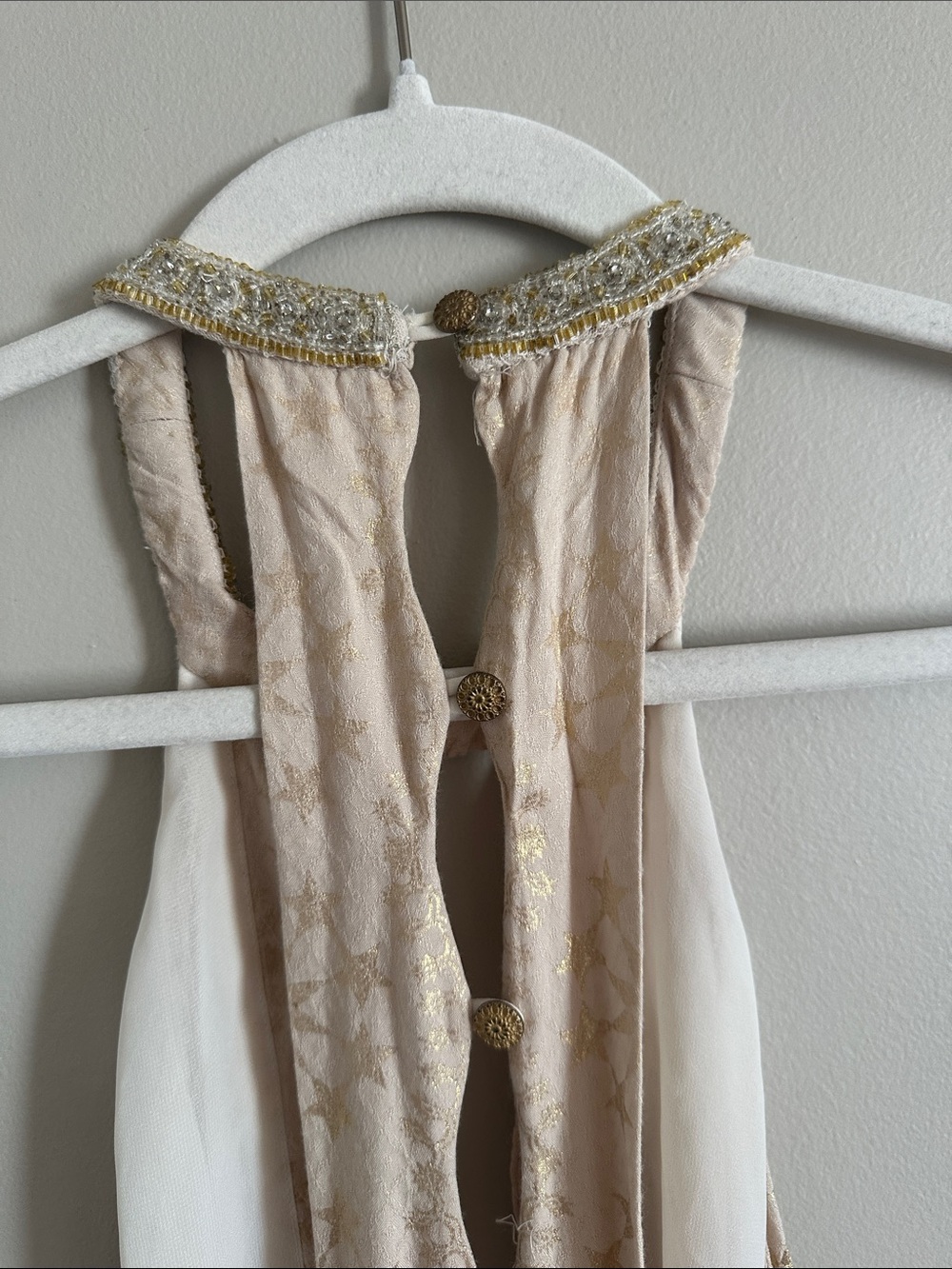 Kimchi Blue Gold Sequin Halter Mini Dress - Picture 8 of 9